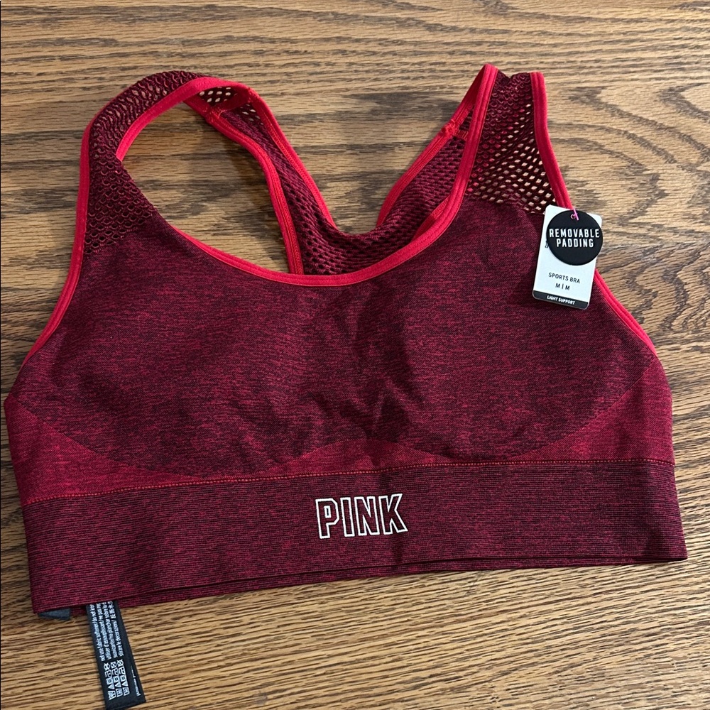 PINK Victoria's Secret Red Sports Bra and Leggings - Picture 2 of 10